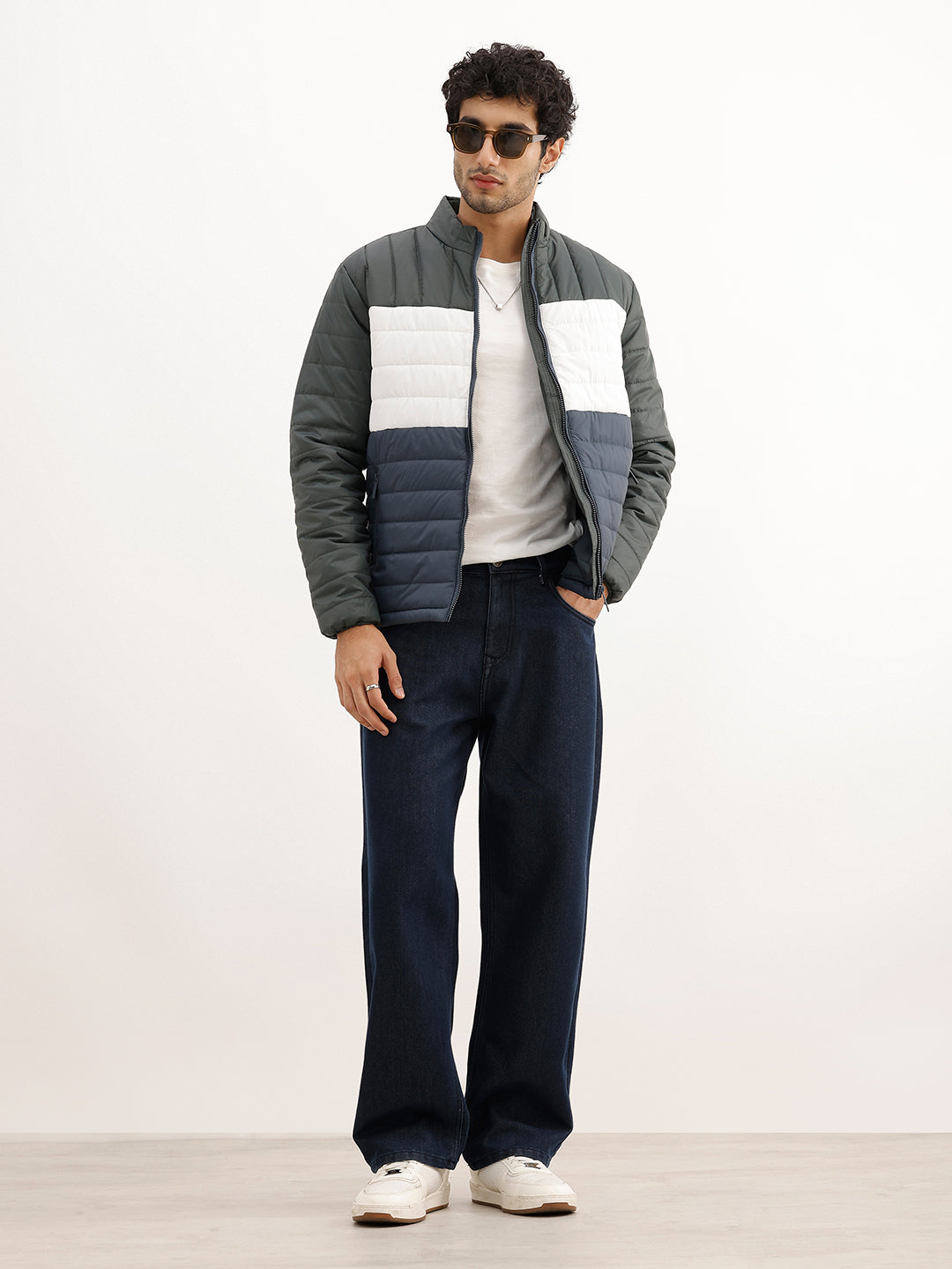 Classic Regular Fit Puffer Jacket | Multicolor
