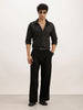 Solid Slim Fit Performance Stretch Shirt | Black