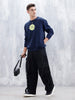 Wrogn Comfort Fit Graphic Sweatshirt For Men  | Navy Blue