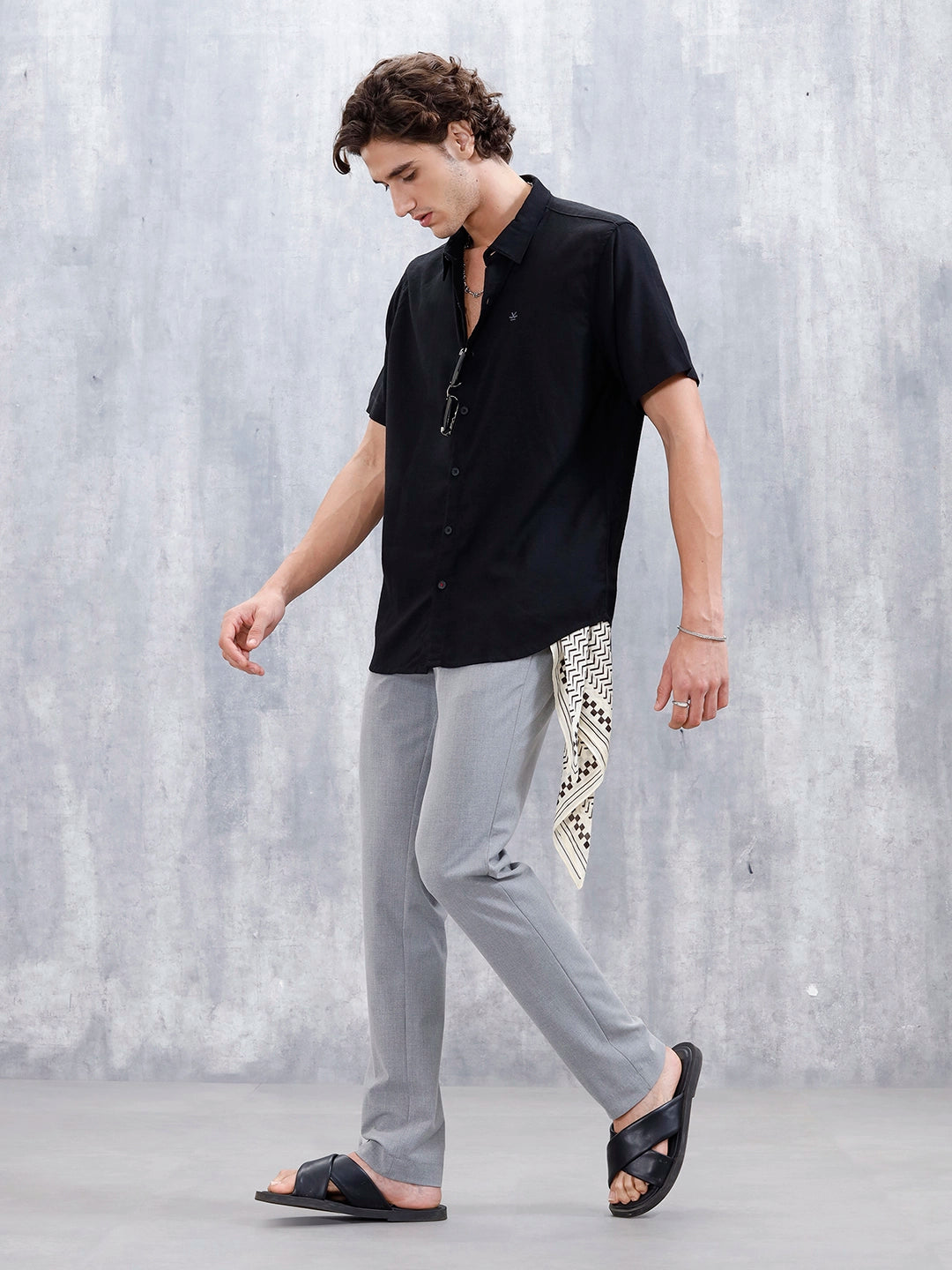 Men's Causla Slim Fit Trousers | Grey