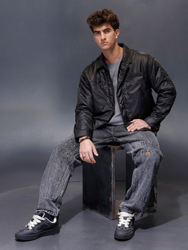 Men's Casual Oversized Jacket  | Black