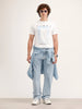 Slim Fit Placement Printed T-Shirt | White