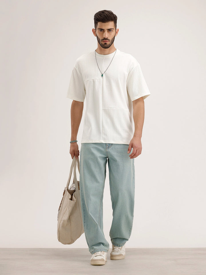 Oversized Cut & Sew T-Shirt | White