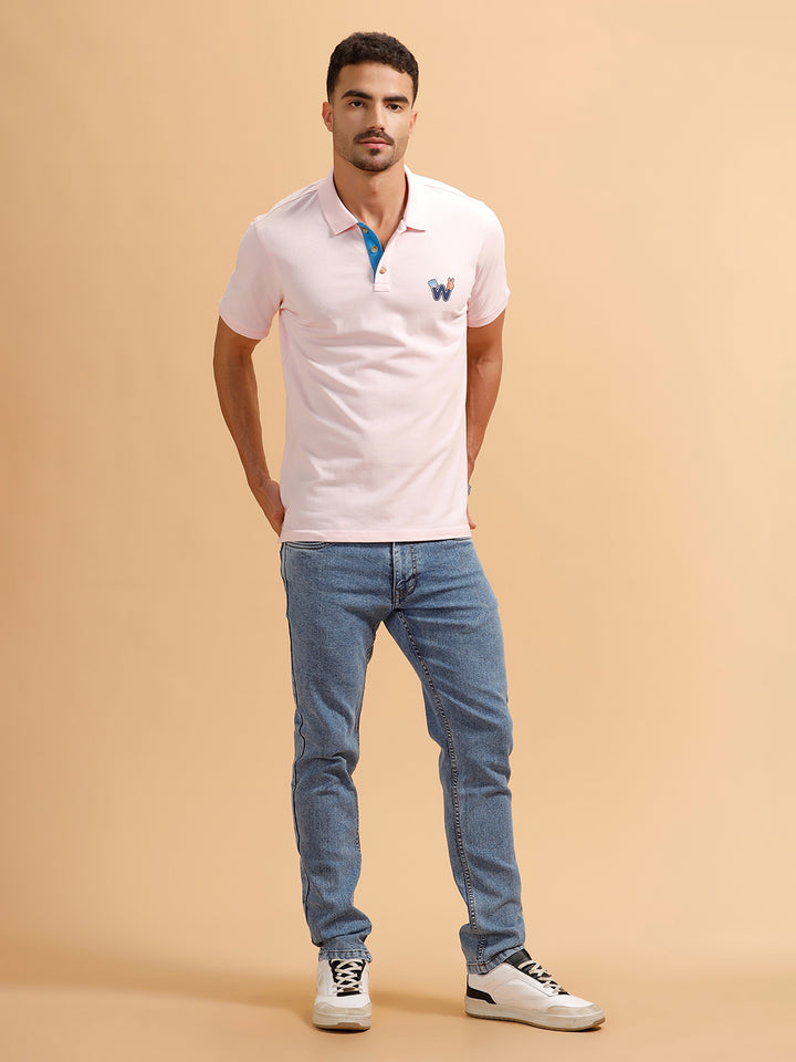 Quirky Printed T-Shirt | Light Pink