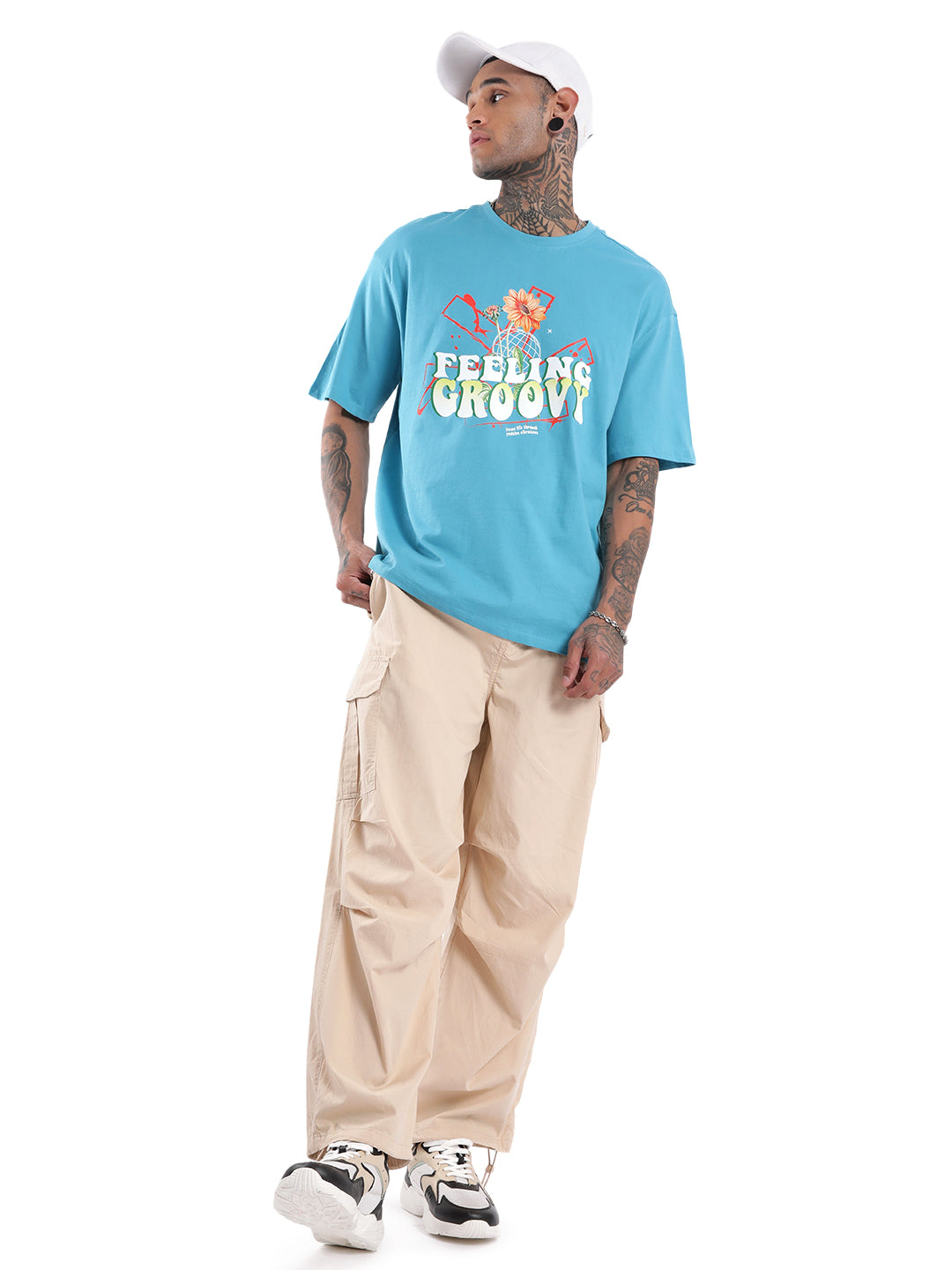 Feeling Groovy Teal T-Shirt