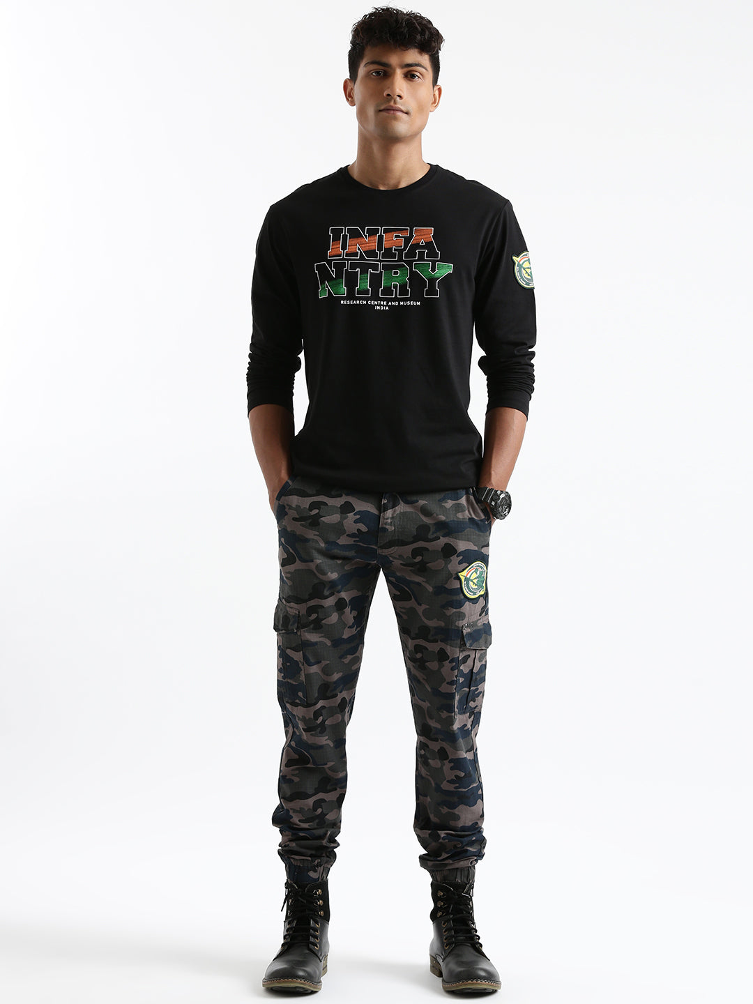Indian Infantry By A47 Printed T-Shirt