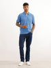 Solid Regular Fit Polo T-Shirt | Blue