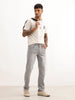 Straight Fit Faded Denim Jeans | Grey