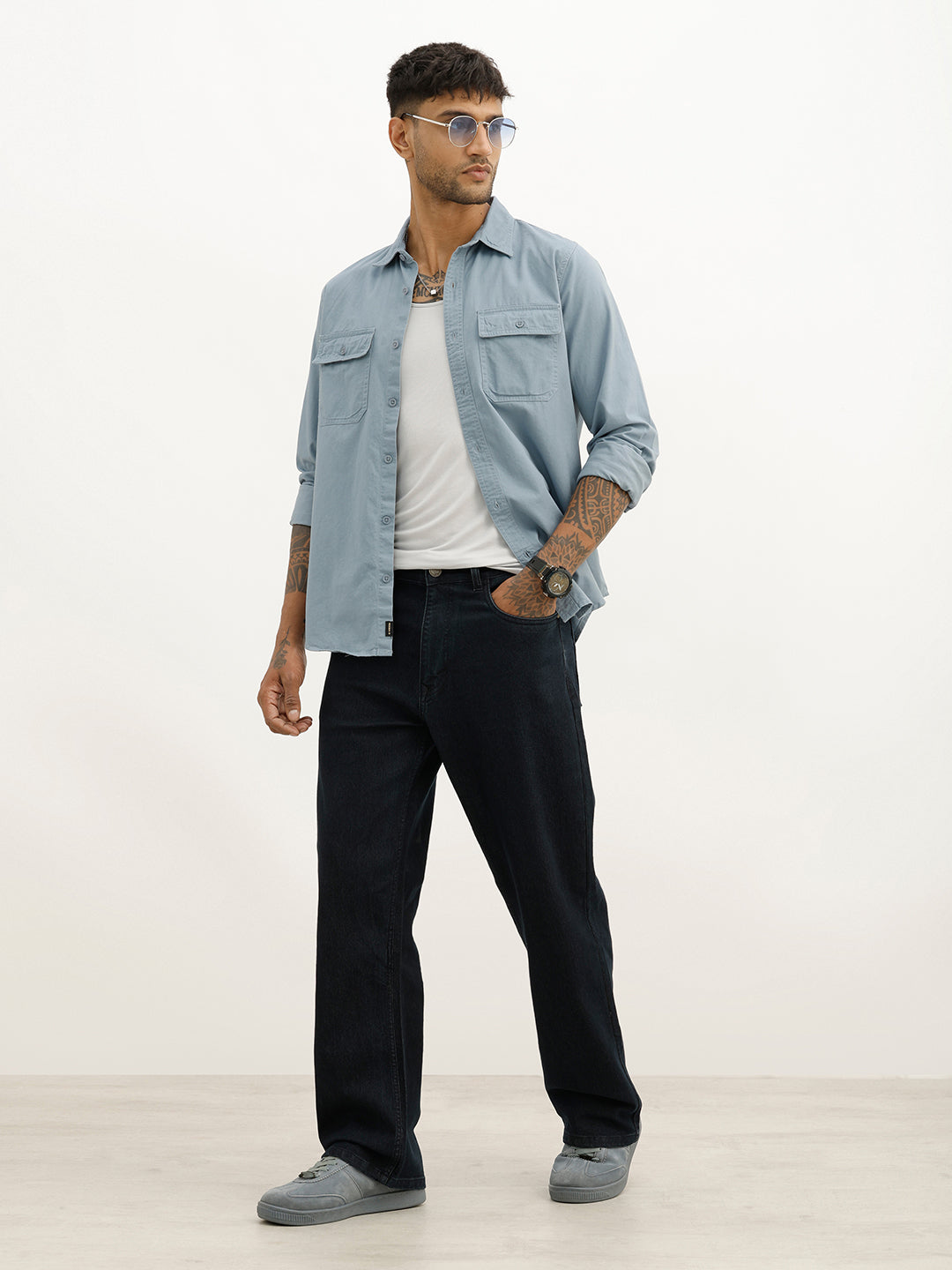 Solid Bootcut Denim Jeans | Black
