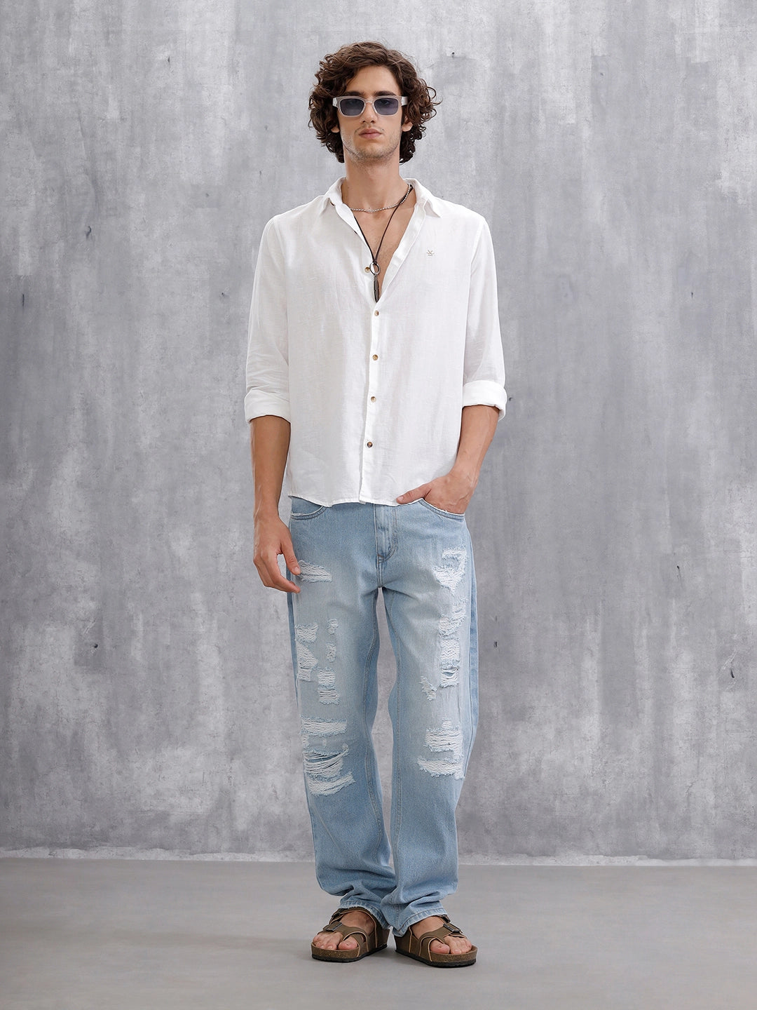 Classic Comfort Linen Shirt | White