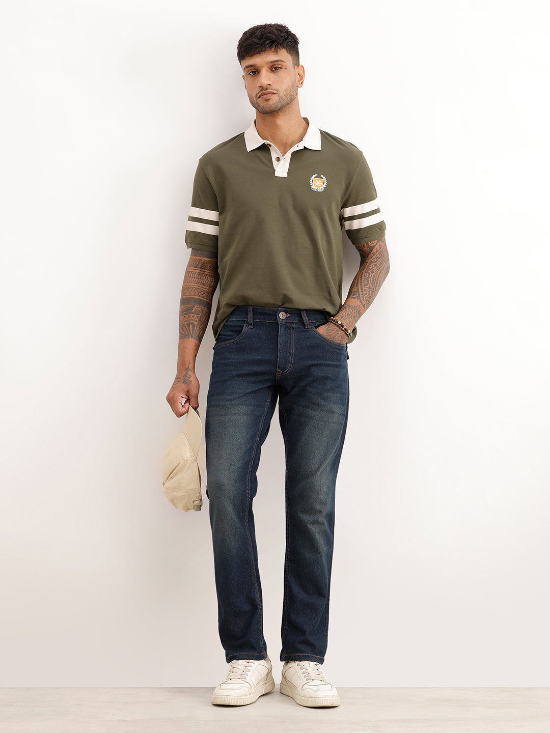 Slim Fit Faded Denim Jeans | Blue