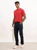 Slim Fit Striped T-Shirt | Red
