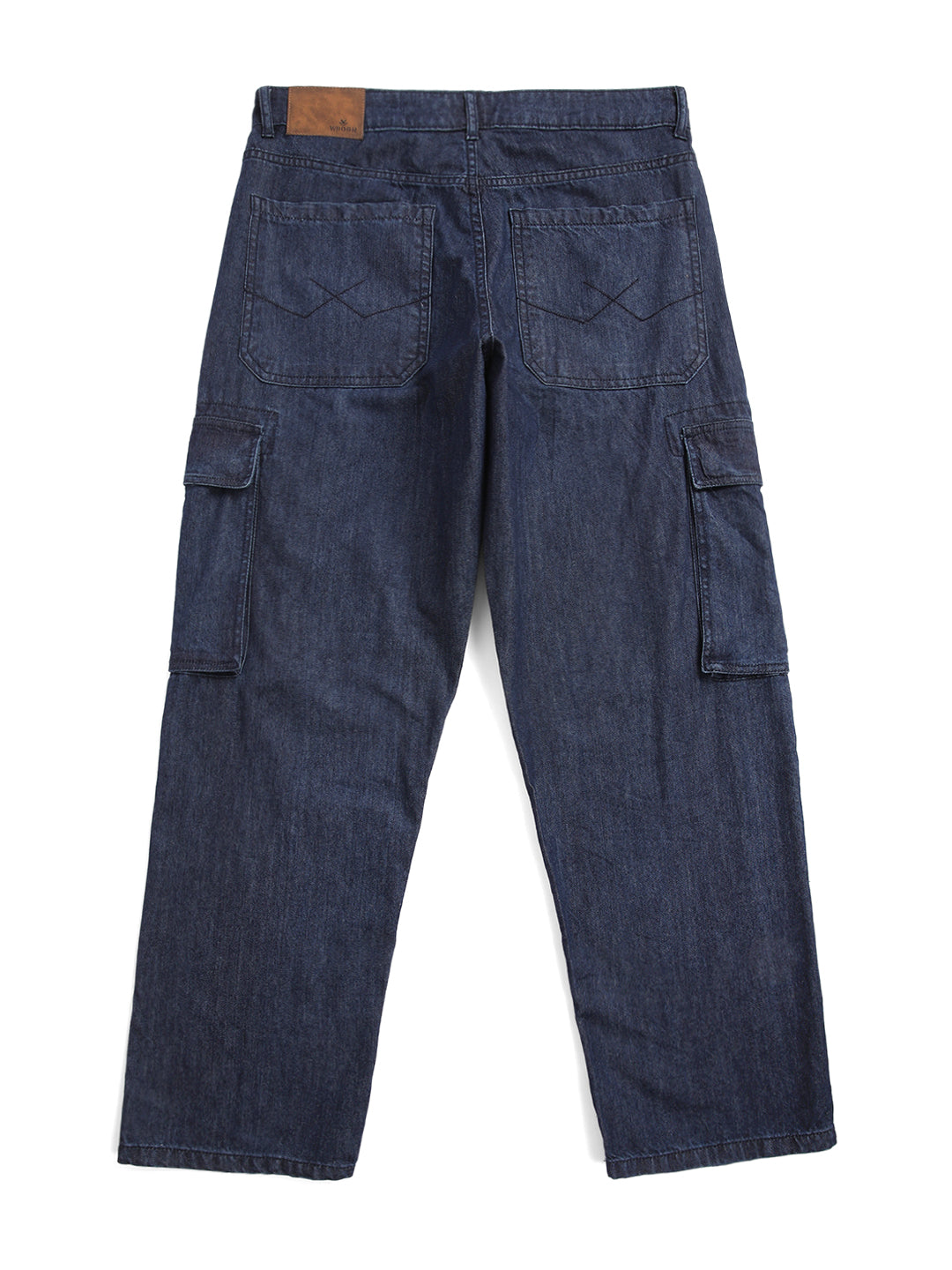 Loose Fit Blue Cargo Jeans