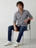 Slim Fit Gingham Checkered Shirt | Dark Blue