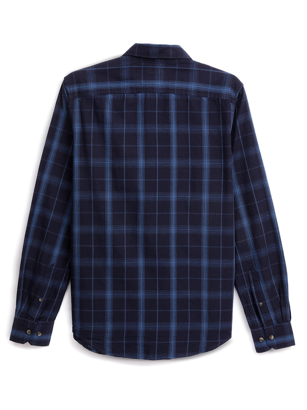 Blue Checks Casual Plaid Shirt