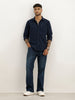 Solid Regular Fit Full Sleeve Shirt | Navy Blue