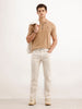 Straight Fit Denim Jeans  | Ecru