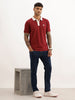 Solid Contrast Collar Polo T-Shirt | Maroon | WWTS273F