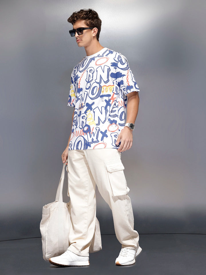 Men’s minimal loose fit cargo trousers | Khaki