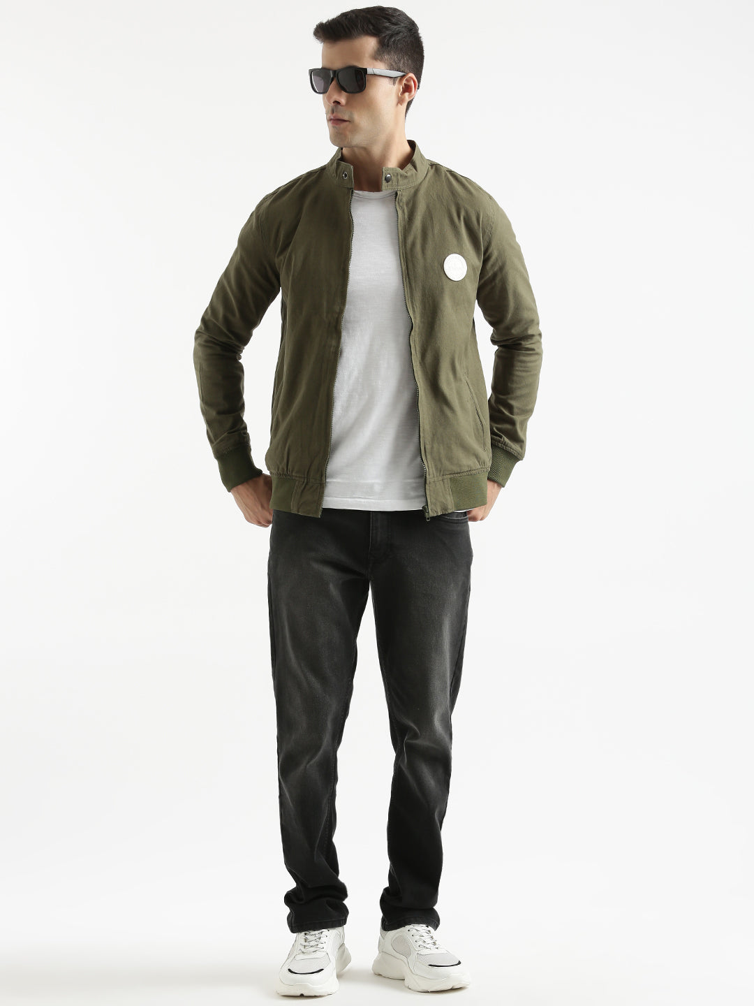 Solid Casual Chic Olive Jacket