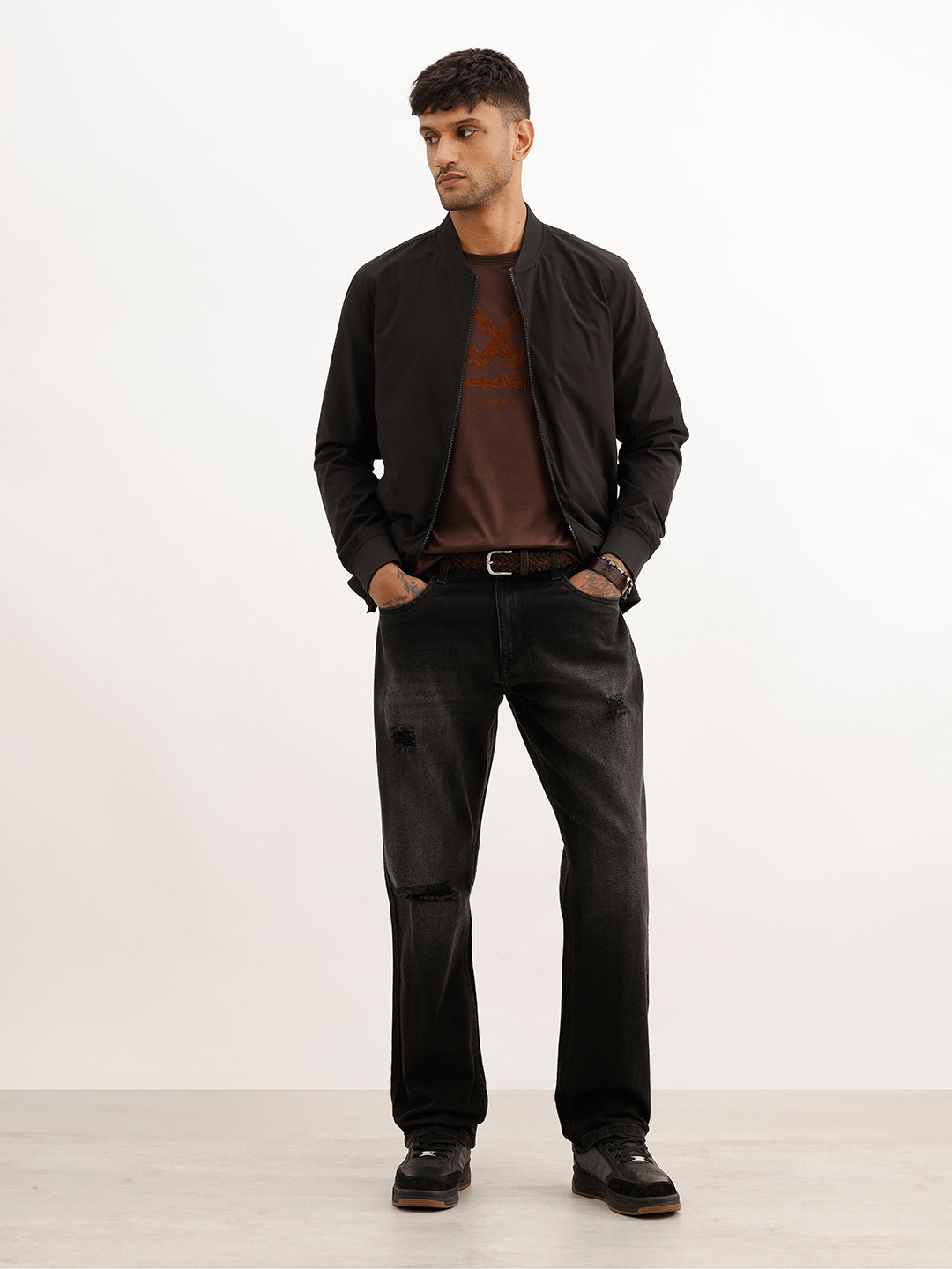Distressed Heavy Fade Anti Fit Jeans | Dark Grey