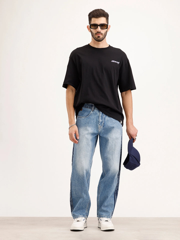 Loose Fit Denim Jeans | Light Blue