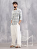 Brushed Flannel Check Shirt In Slim Fit| Light Blue