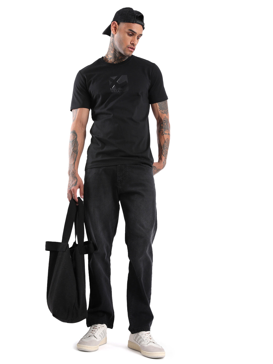 Solid Black Comfort Fit T-Shirt