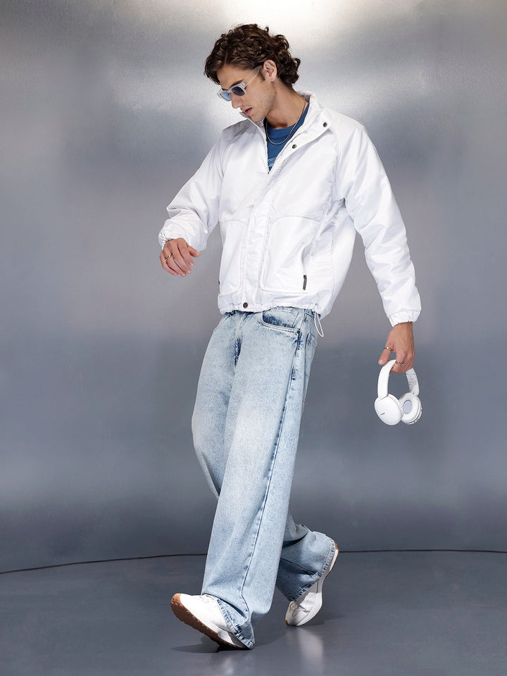 Men’s lightweight white bomber jacket | Off White