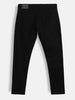 Casual Solid Slim Tapered Jeans | Black