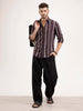 Slim Fit Striped Shirt | Brown