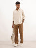 Regular Fit Solid Full Sleeve Shirt | Beige | WWSH0861MAZ
