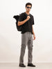 Regular Fit Denim Cargo | Grey