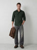 Contemporary Double Pocket Slim fit shirt | Dark Green