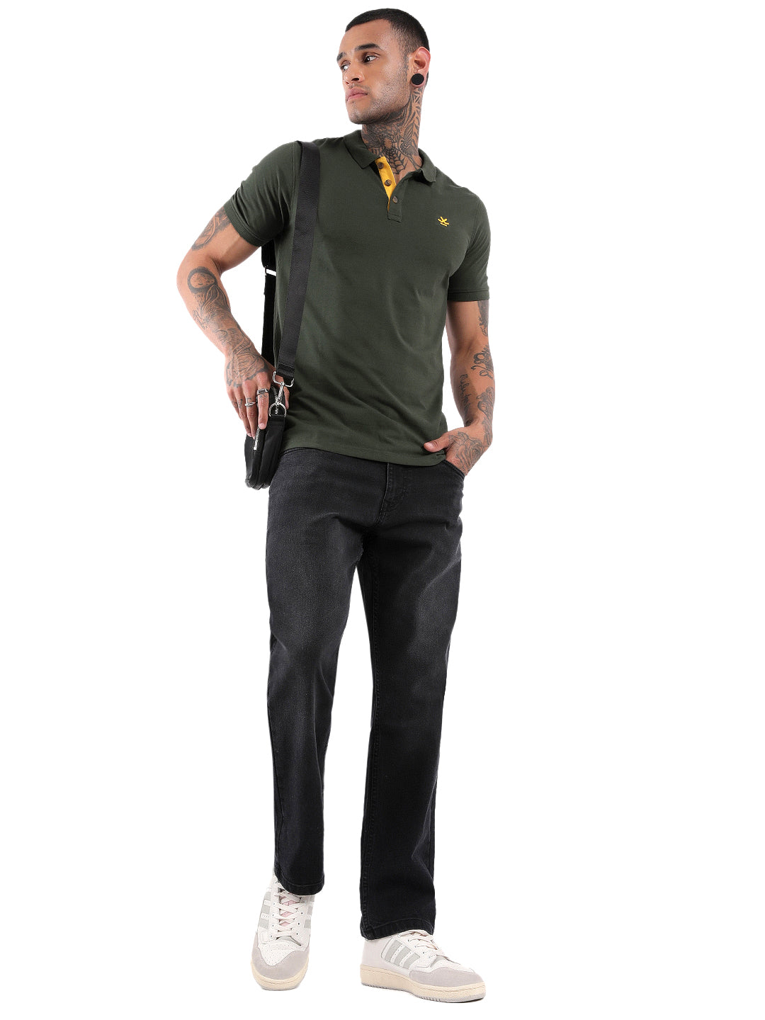 Olive Basic Polo T-Shirt