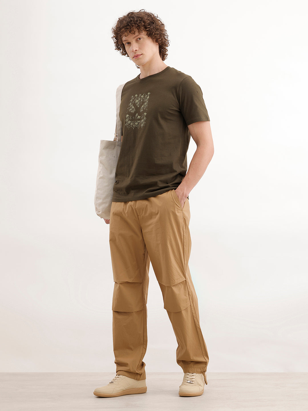 Parachute Fit Solid Trouser  | Khaki