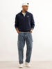 Men's Casual Loose Fit Carpenter Jeans | Med Stone