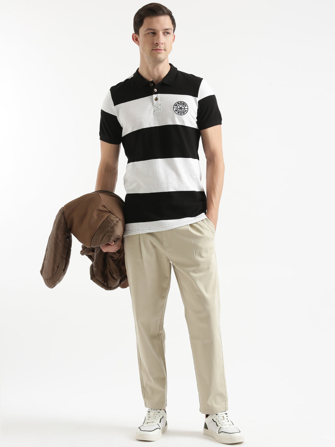 Striped Blocks Classic Polo T-shirt