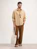 Oversized Fit Full Sleeve Shirt | Khaki