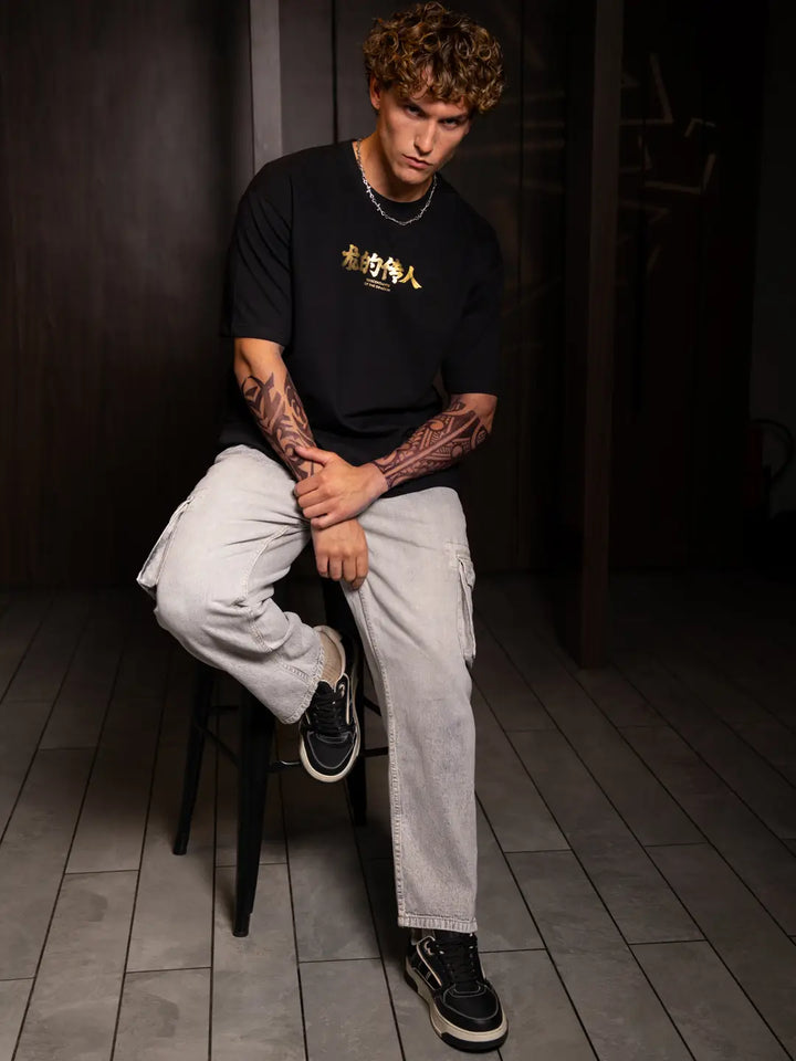 Wrogn X Aliens - The Yin-Yang Dragons | Black T-Shirt