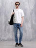 Heavy Fade Skinny Crop Jeans | Blue
