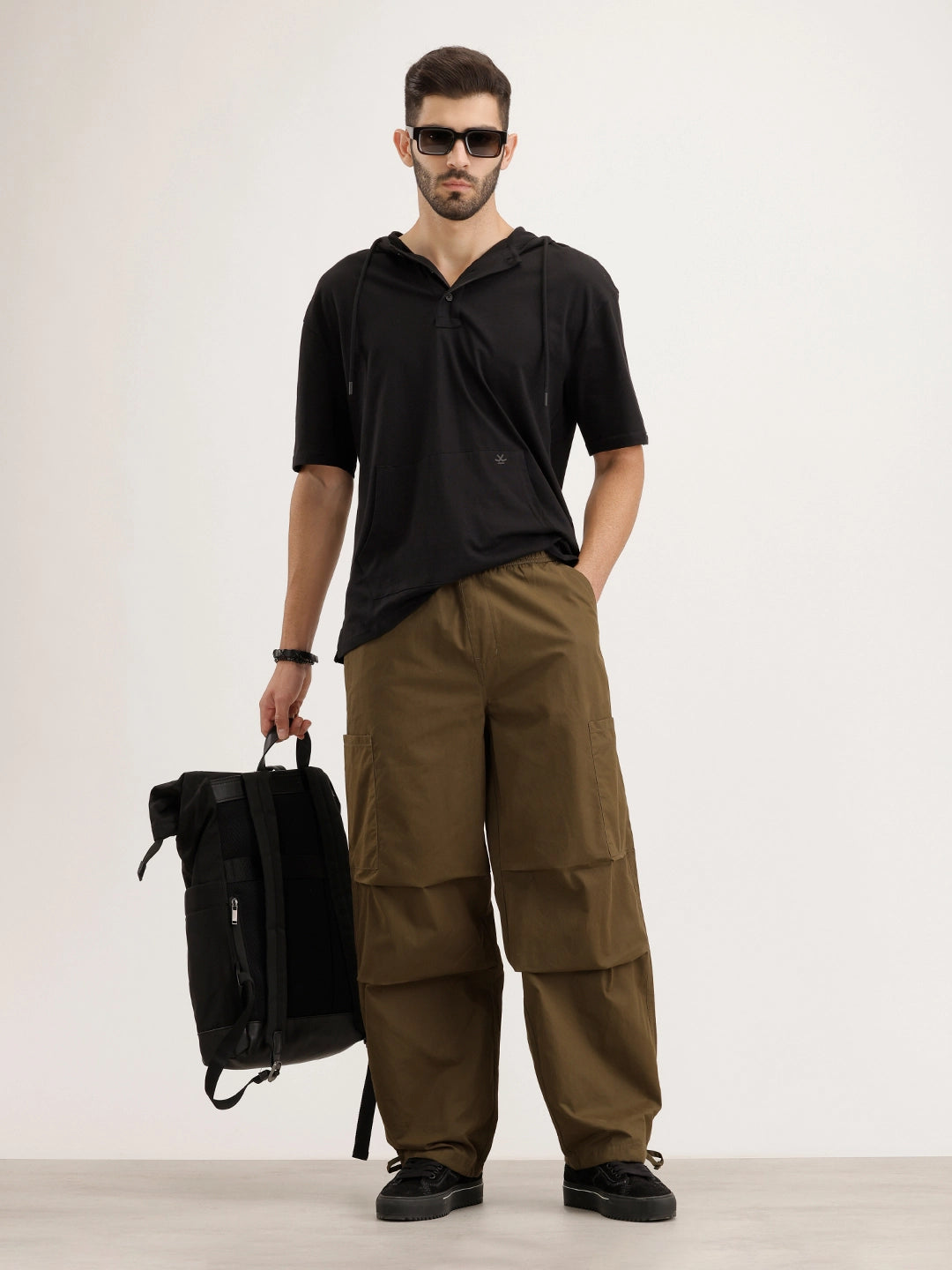 Loose Fit Cargo Trouser | Olive