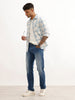 Faded Straight Fit Denim Jeans | Blue