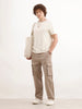 Loose Fit Cotton Blend Trouser  | Beige