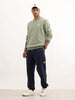 Solid Relaxed Fit Patch Detail Jogger | Navy Blue