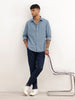 Classic Slim Fit Striped Shirt | Blue