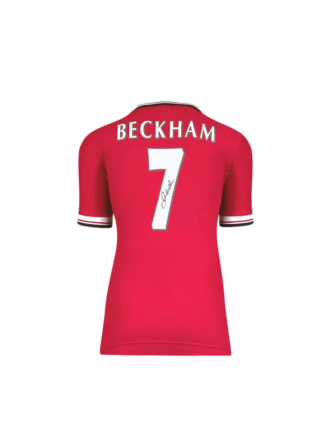 Sir David Beckham Back Signed Manchester United 1999 Home Shirt With Fan Style Number