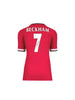Sir David Beckham Back Signed Manchester United 1999 Home Shirt With Fan Style Number