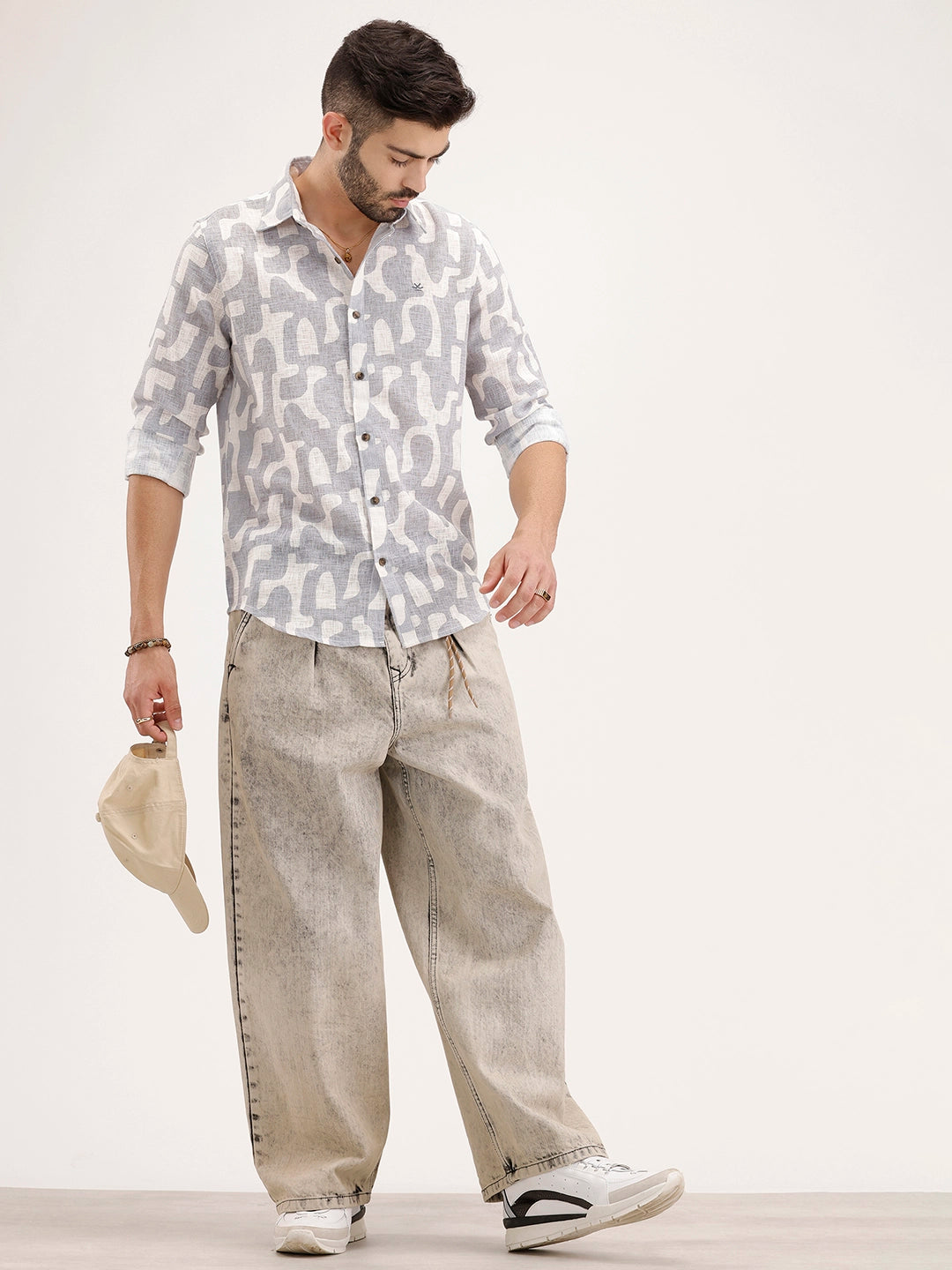 Regular Fit AOP Shirt | Grey