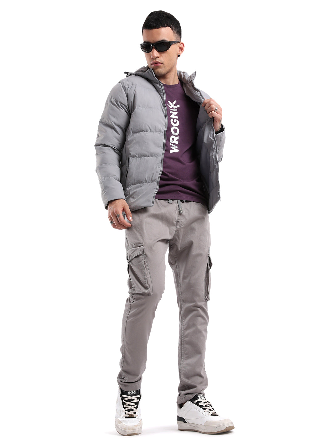 Detachable Hood Quilted Puffer Jacket